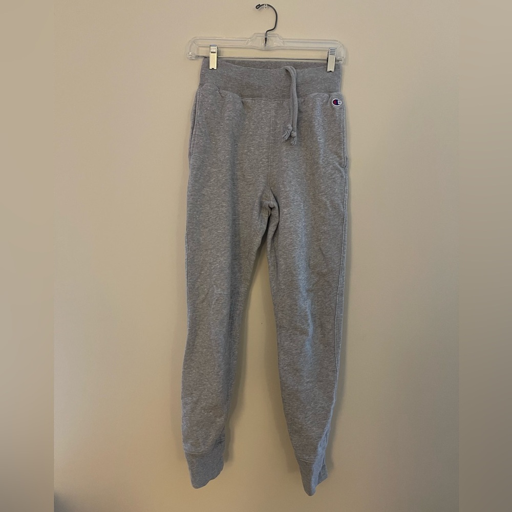 Champion Light Gray Men’s Sweatpants with Logo